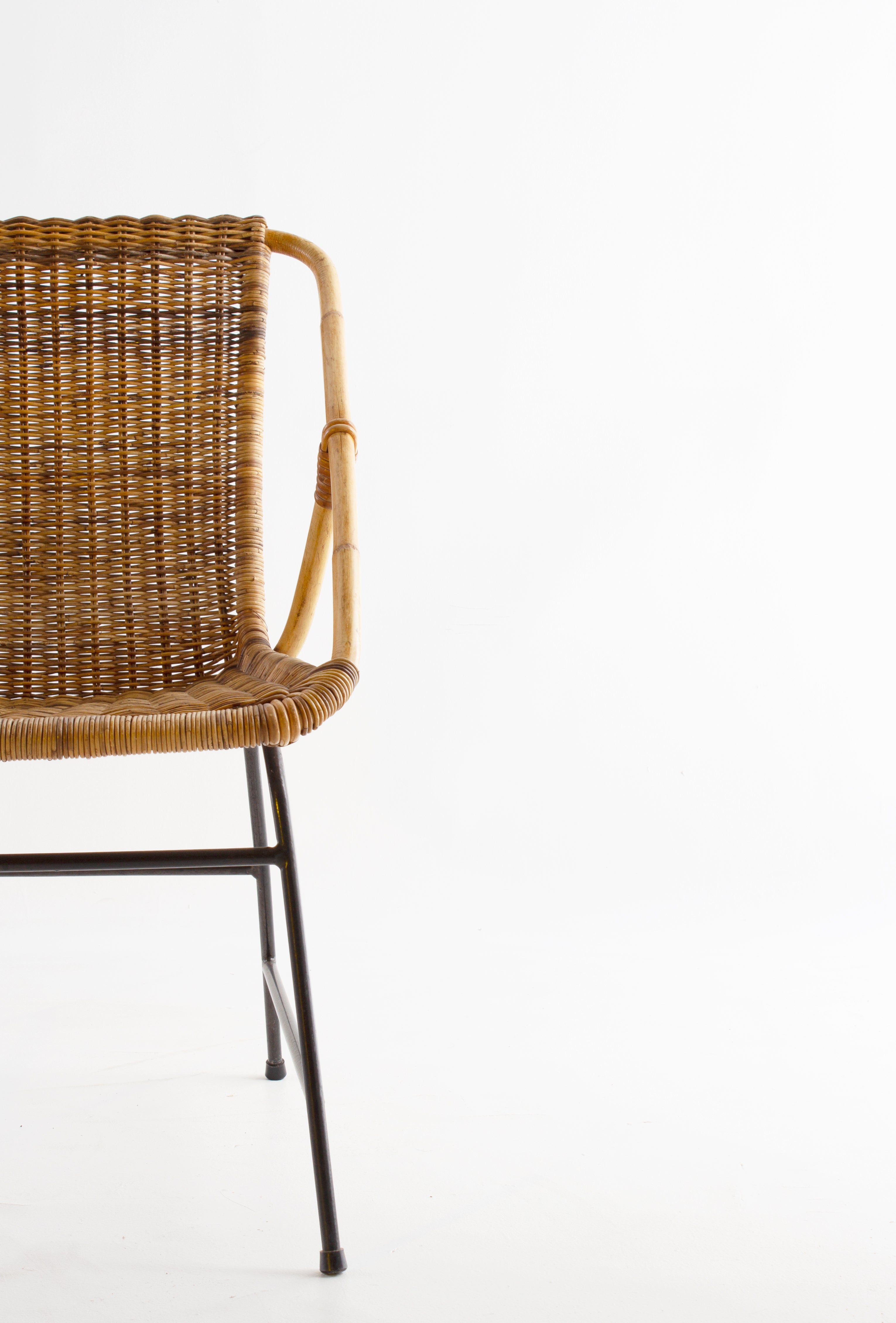 Vintage Swedish Woven Club Chair