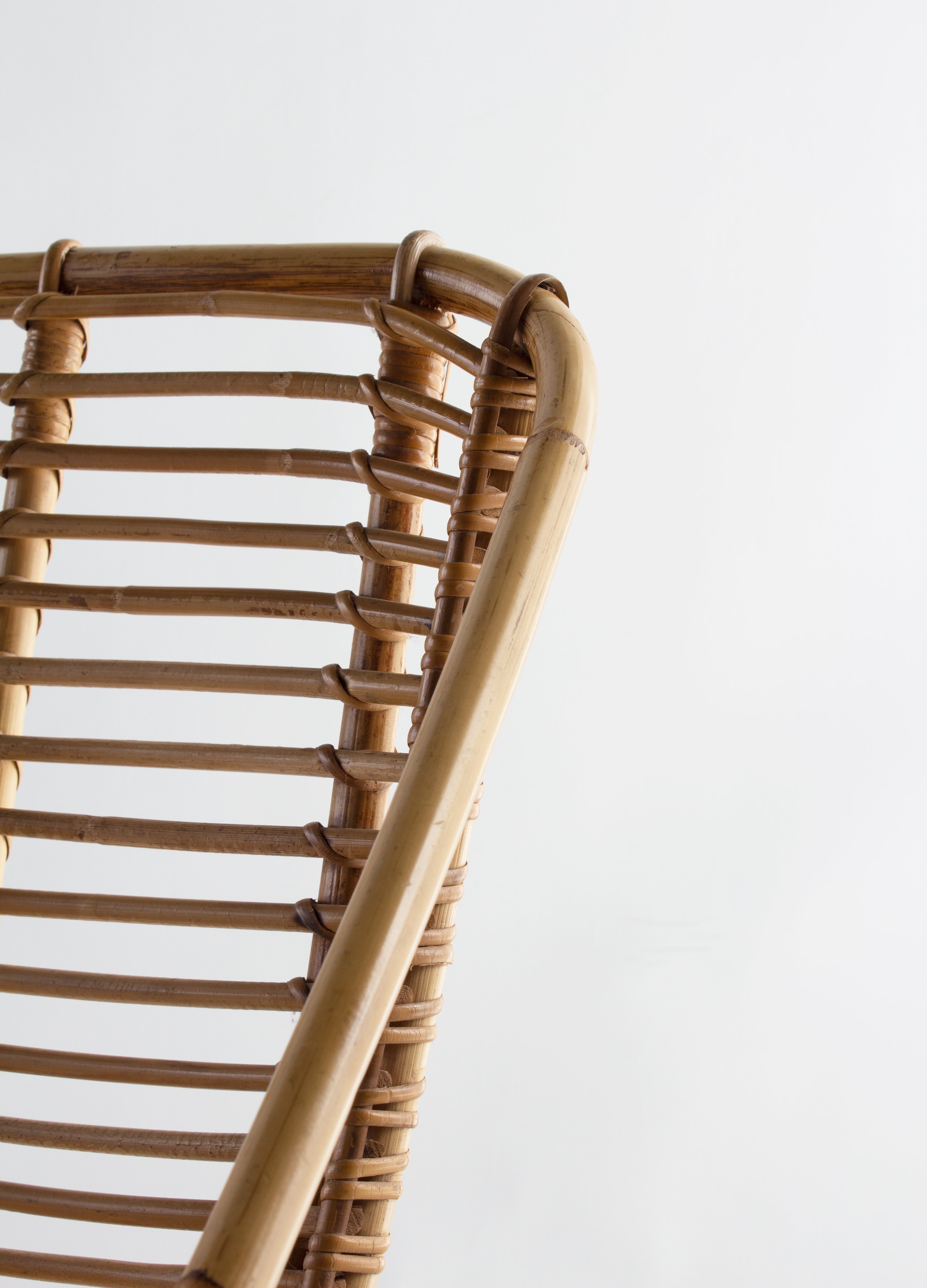 Vintage Swedish Woven Club Chair