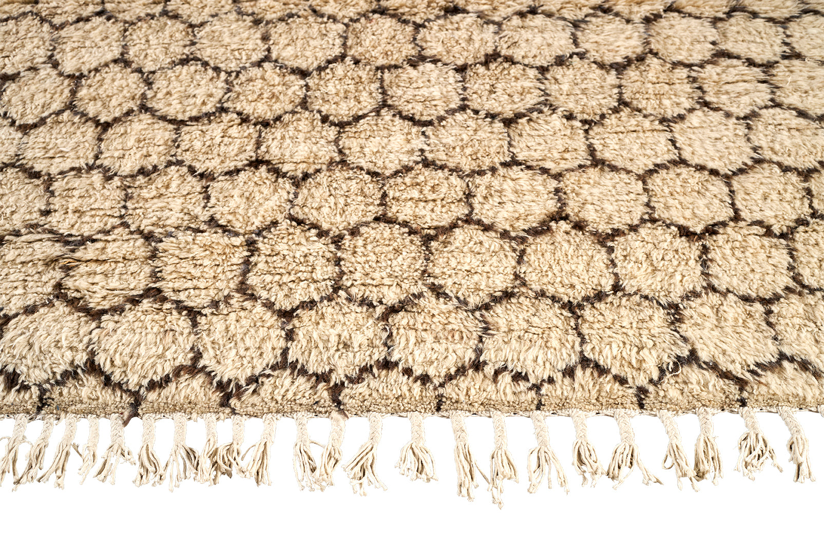 Moroccan Berber Rug in Honeycomb Pattern