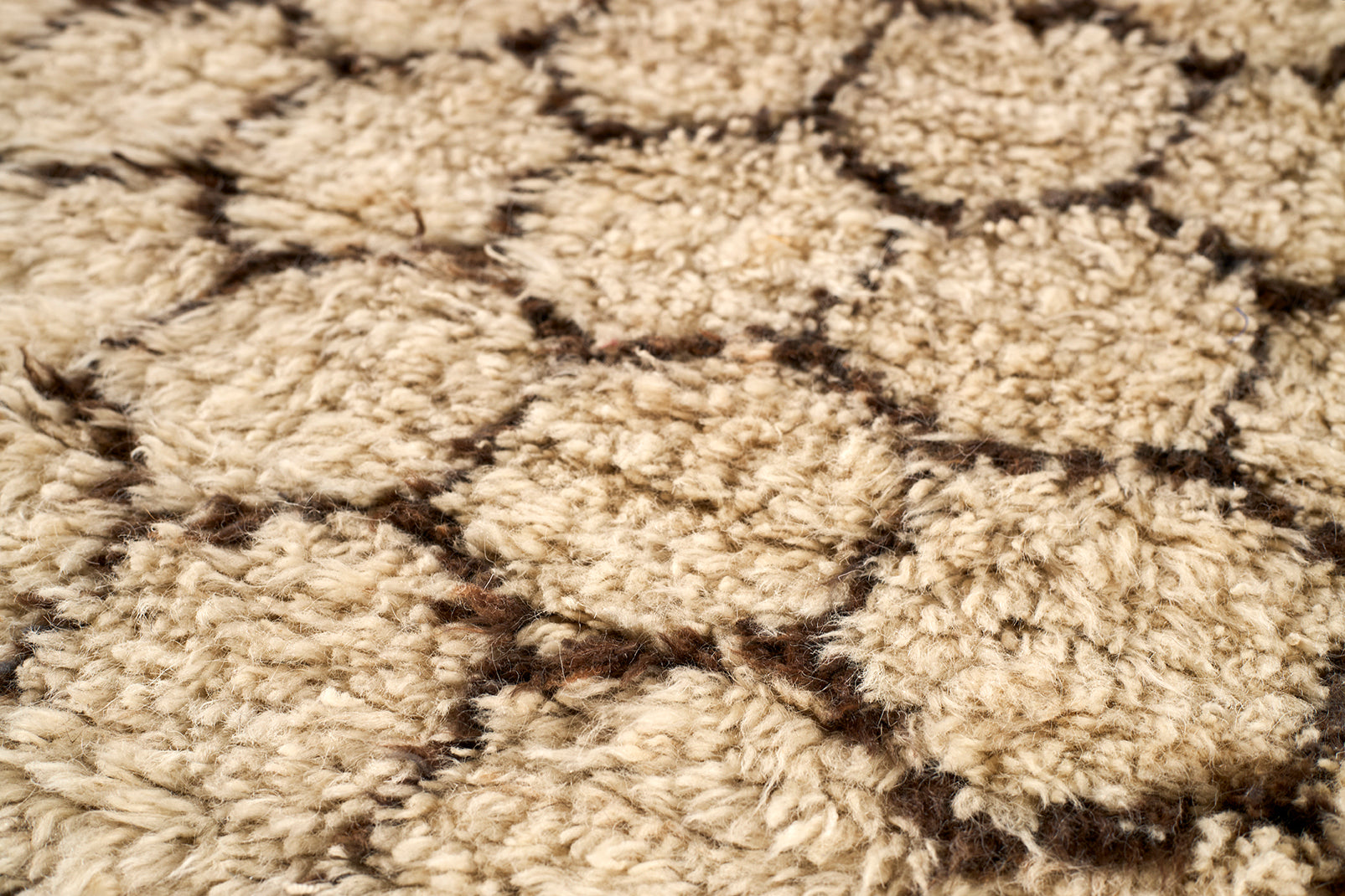 Moroccan Berber Rug in Honeycomb Pattern