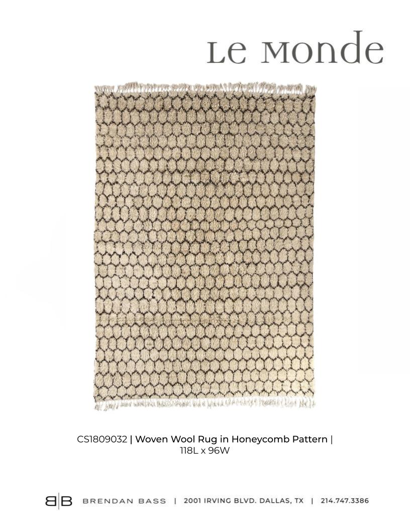 Moroccan Berber Rug in Honeycomb Pattern