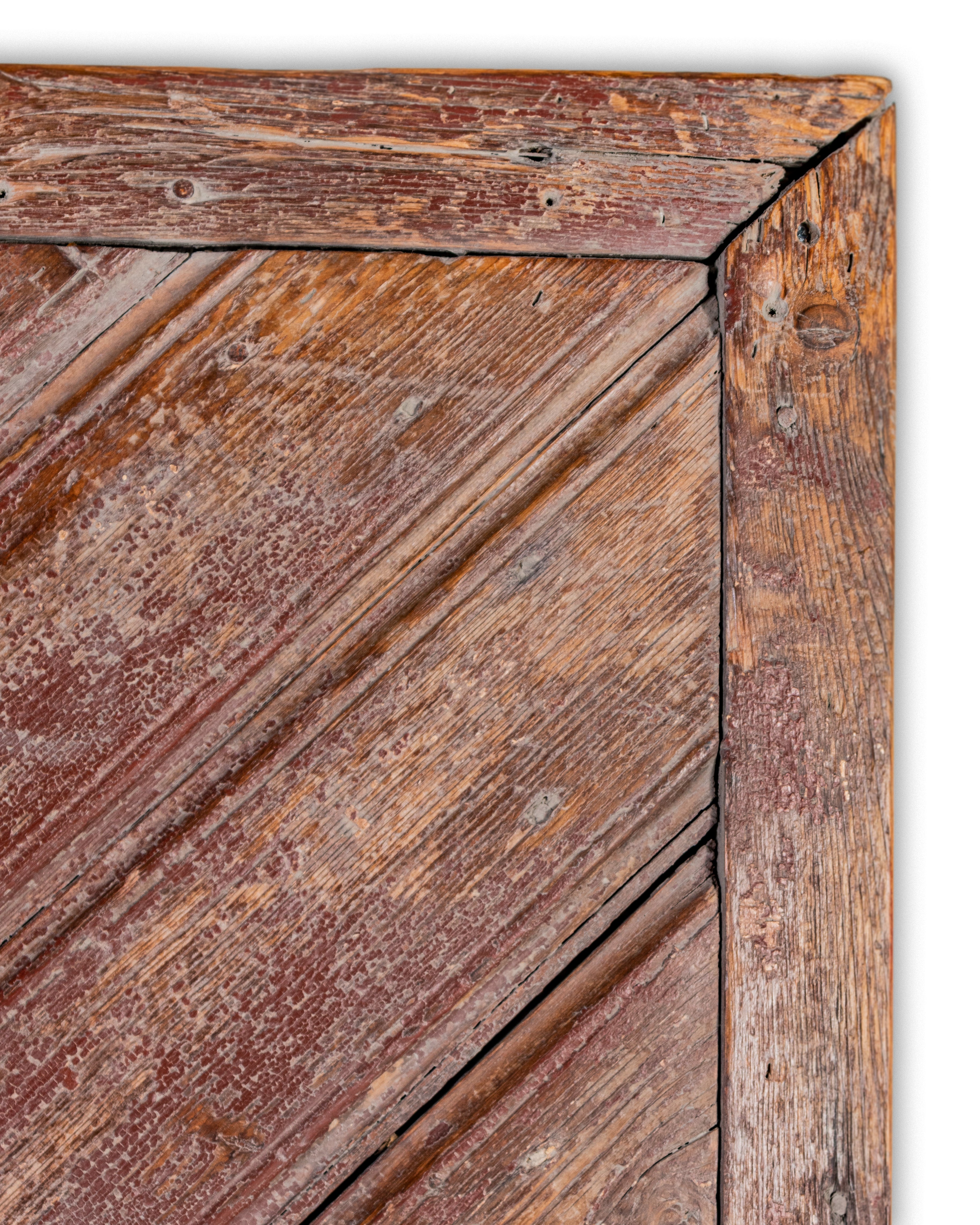 British Colonial Chevron Motif Door Element