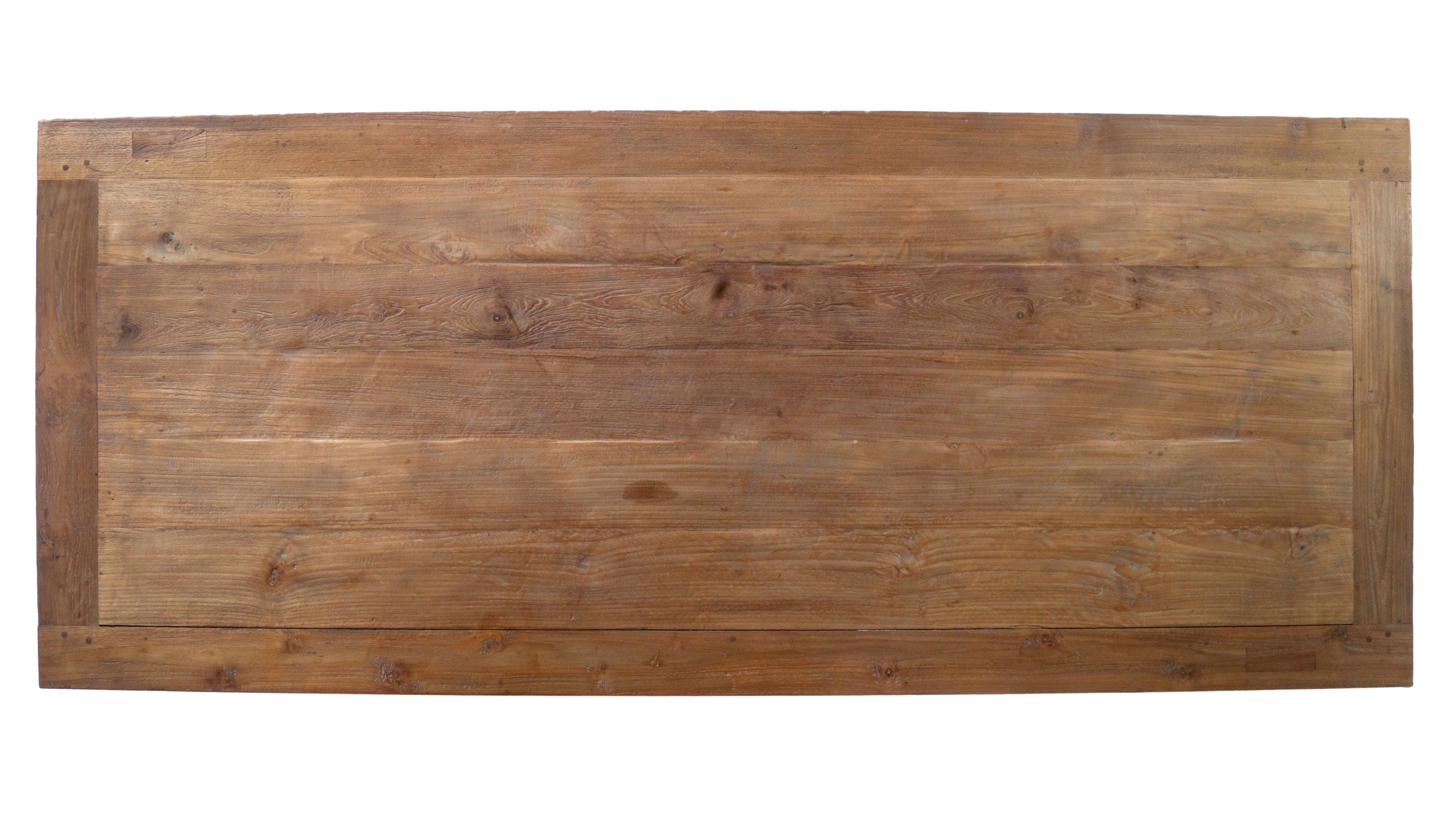 Modernist Dining Table in Reclaimed Elm