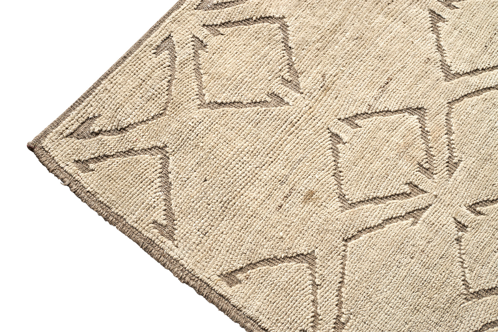 Organic Turkish Tulu Rug in Geometric Pattern