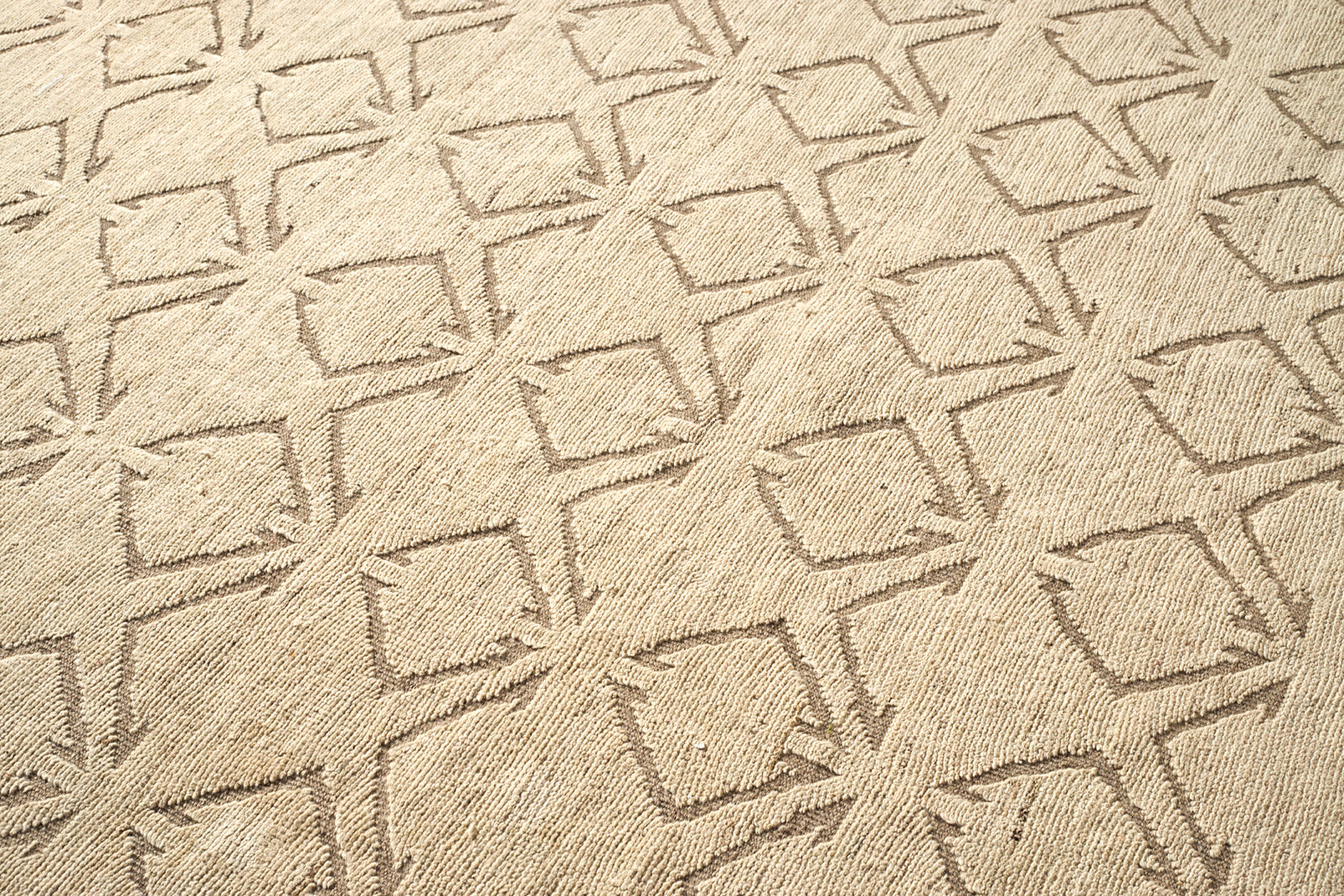 Organic Turkish Tulu Rug in Geometric Pattern