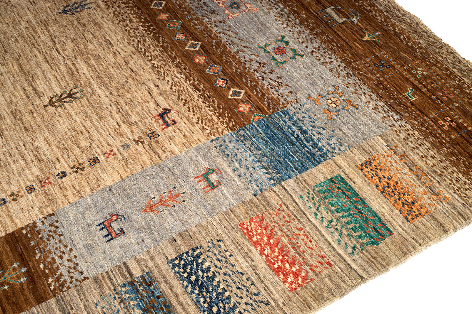 Persian Gabbeh Wool Carpet in Provincial Weave