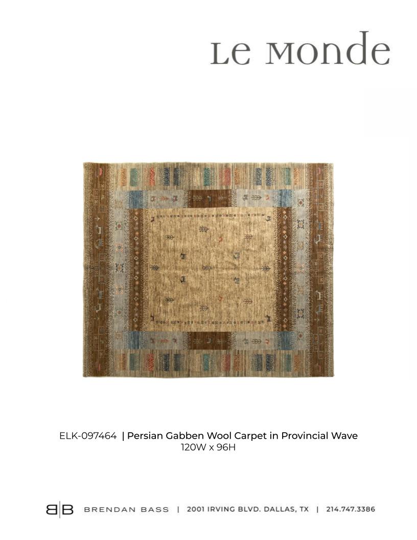 Persian Gabbeh Wool Carpet in Provincial Weave
