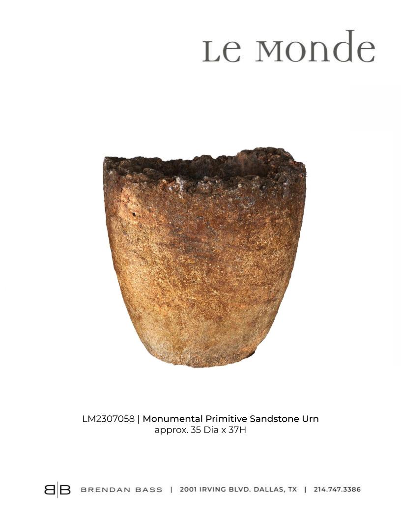 Primitive Sandstone Urn