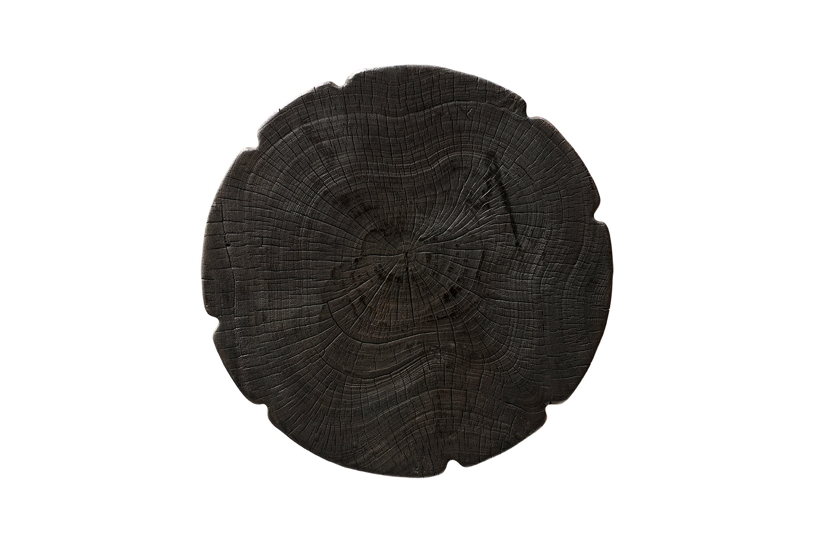 Ebonized Lychee Wood Footed Side Table