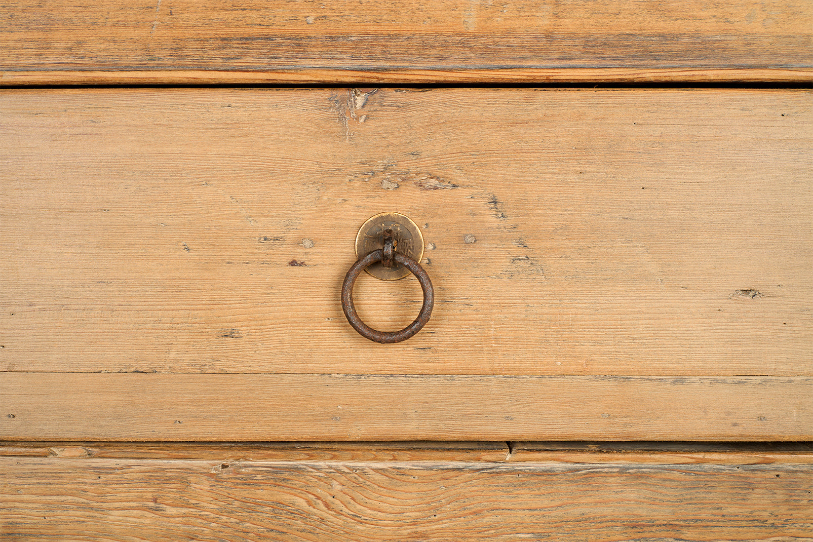Four Drawer Open Base Serving Table in Bleached Elm