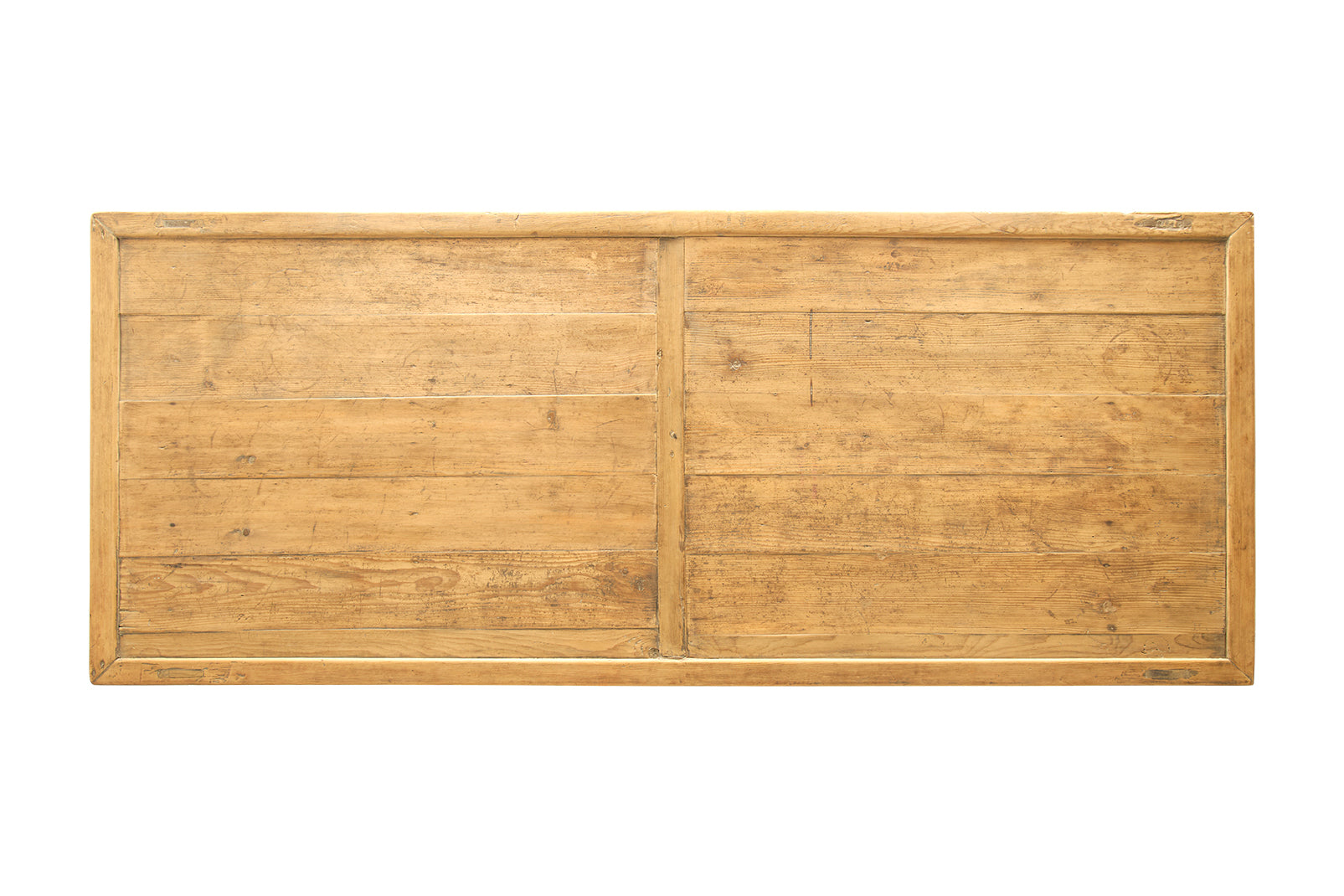 Four Drawer Open Base Serving Table in Bleached Elm