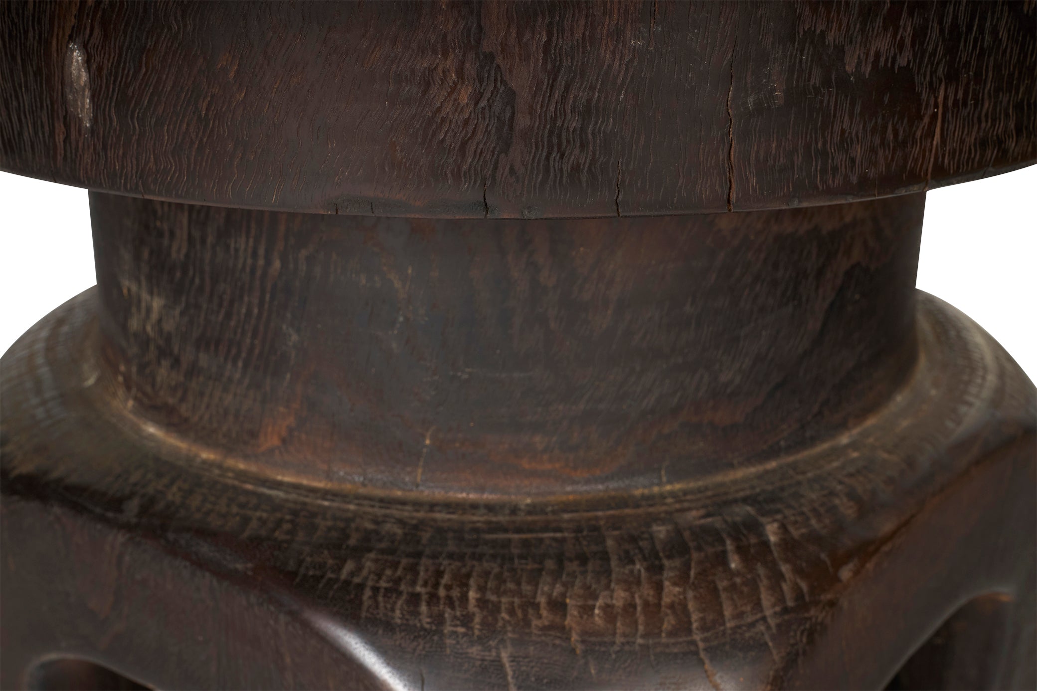 Weathered Patina Japanese Style Wood Side Table