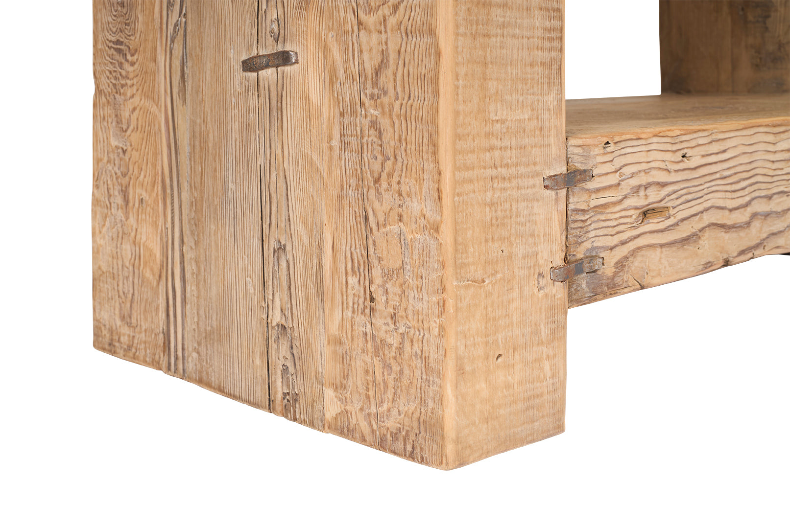 Reclaimed Elm Box Form Console