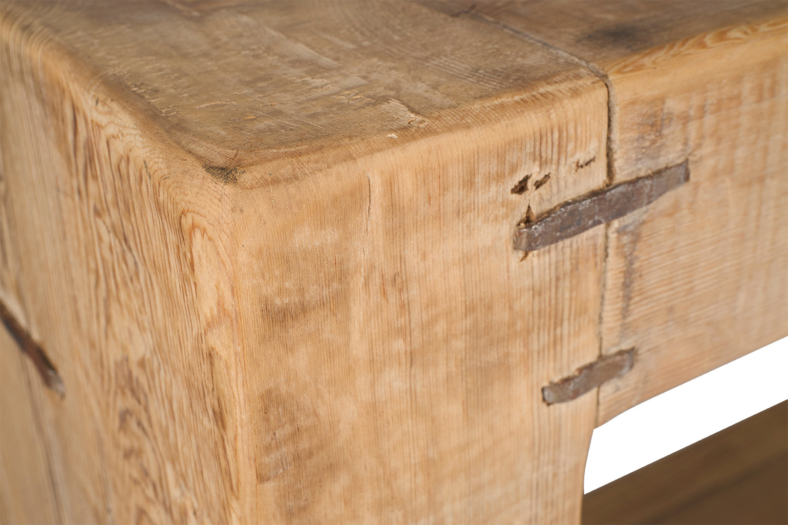 Reclaimed Elm Box Form Console