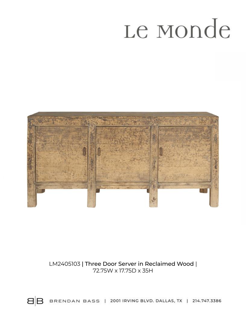 Reclaimed Elm Three Door Server