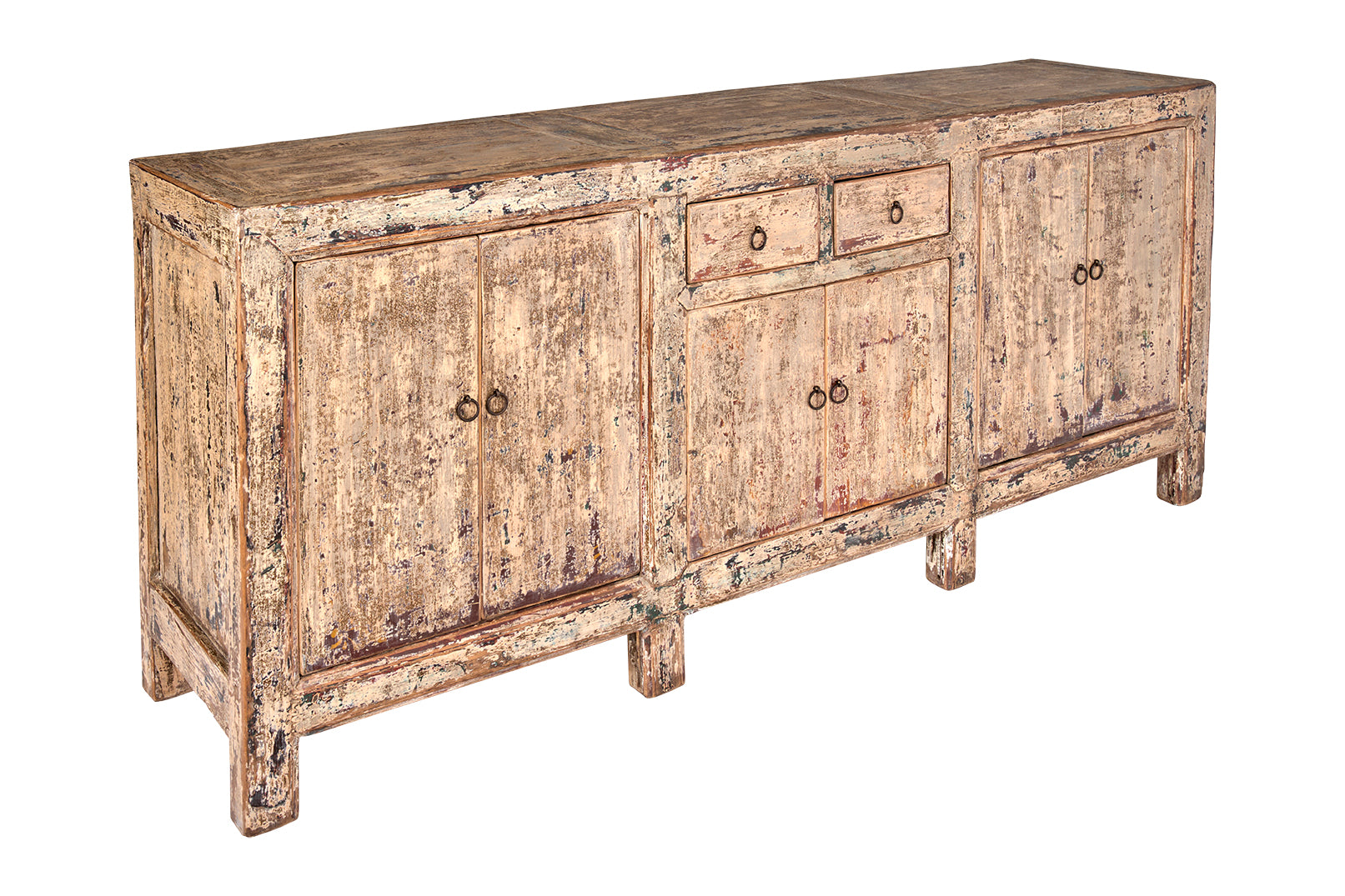 Six Door Two Drawer Server in Original Paint Patina