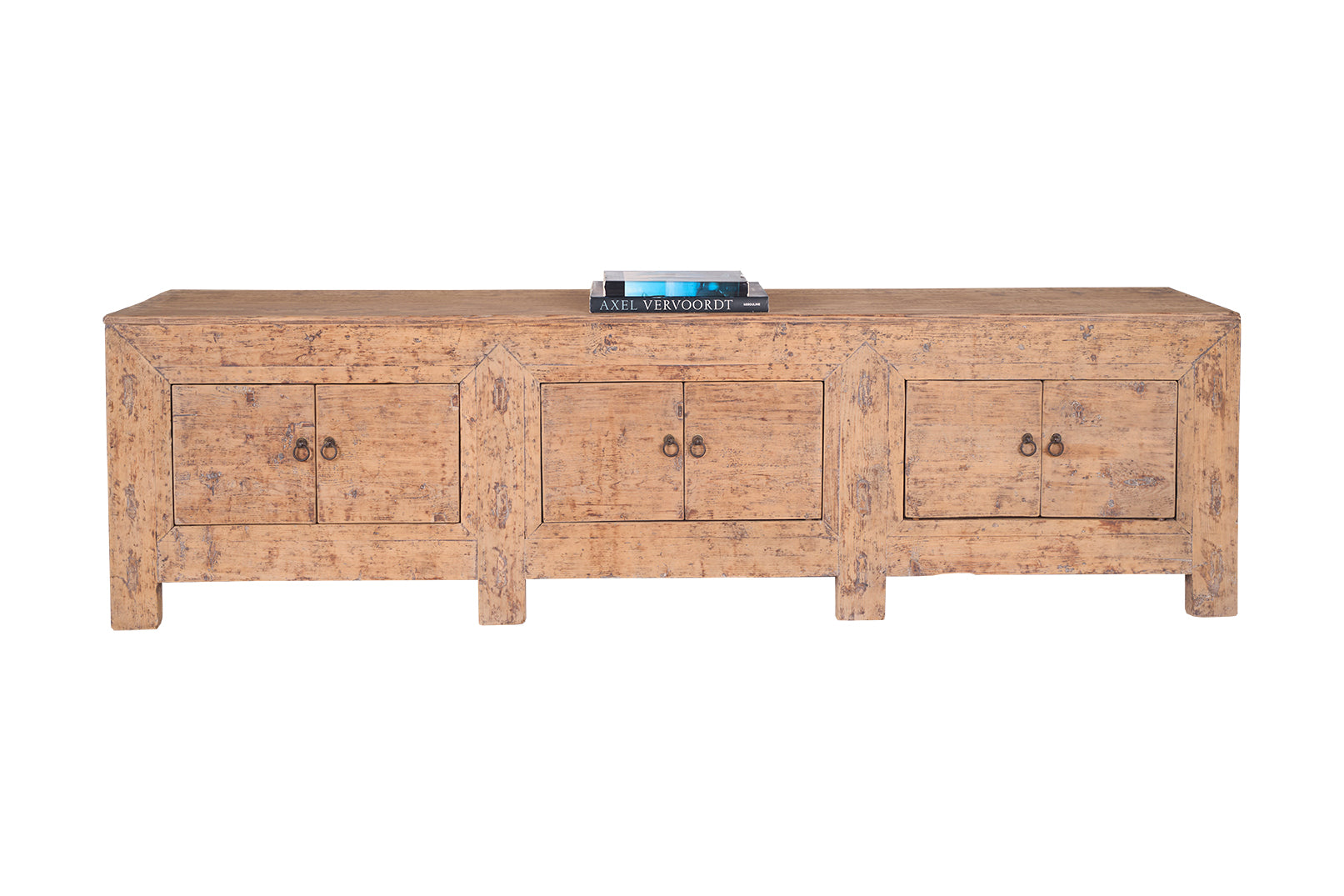 Reclaimed Elm Six Door Low Cabinet