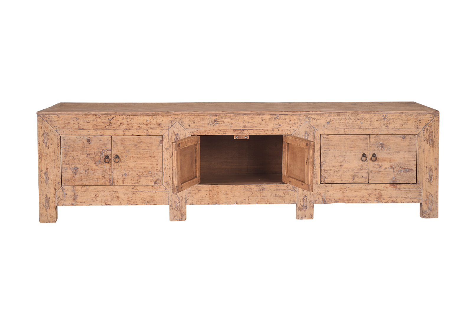 Reclaimed Elm Six Door Low Cabinet