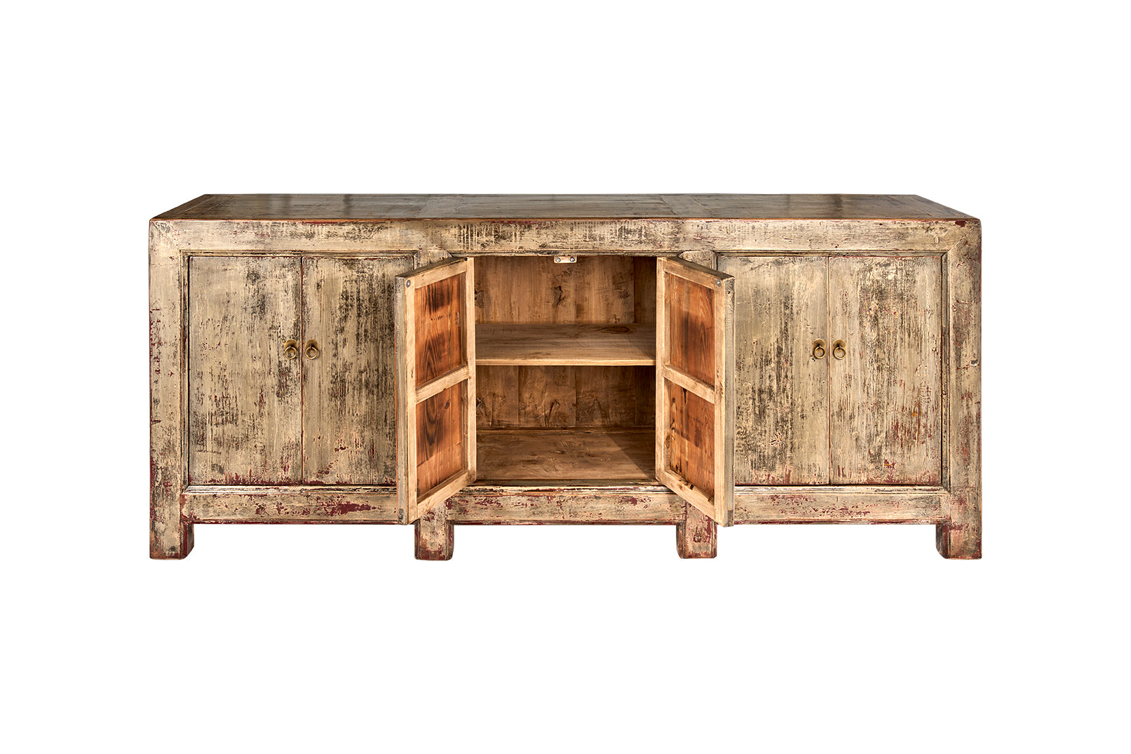 Six Door Server in Lacquered Paint Patina