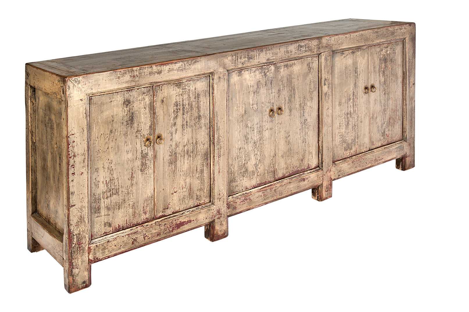 Six Door Server in Lacquered Paint Patina