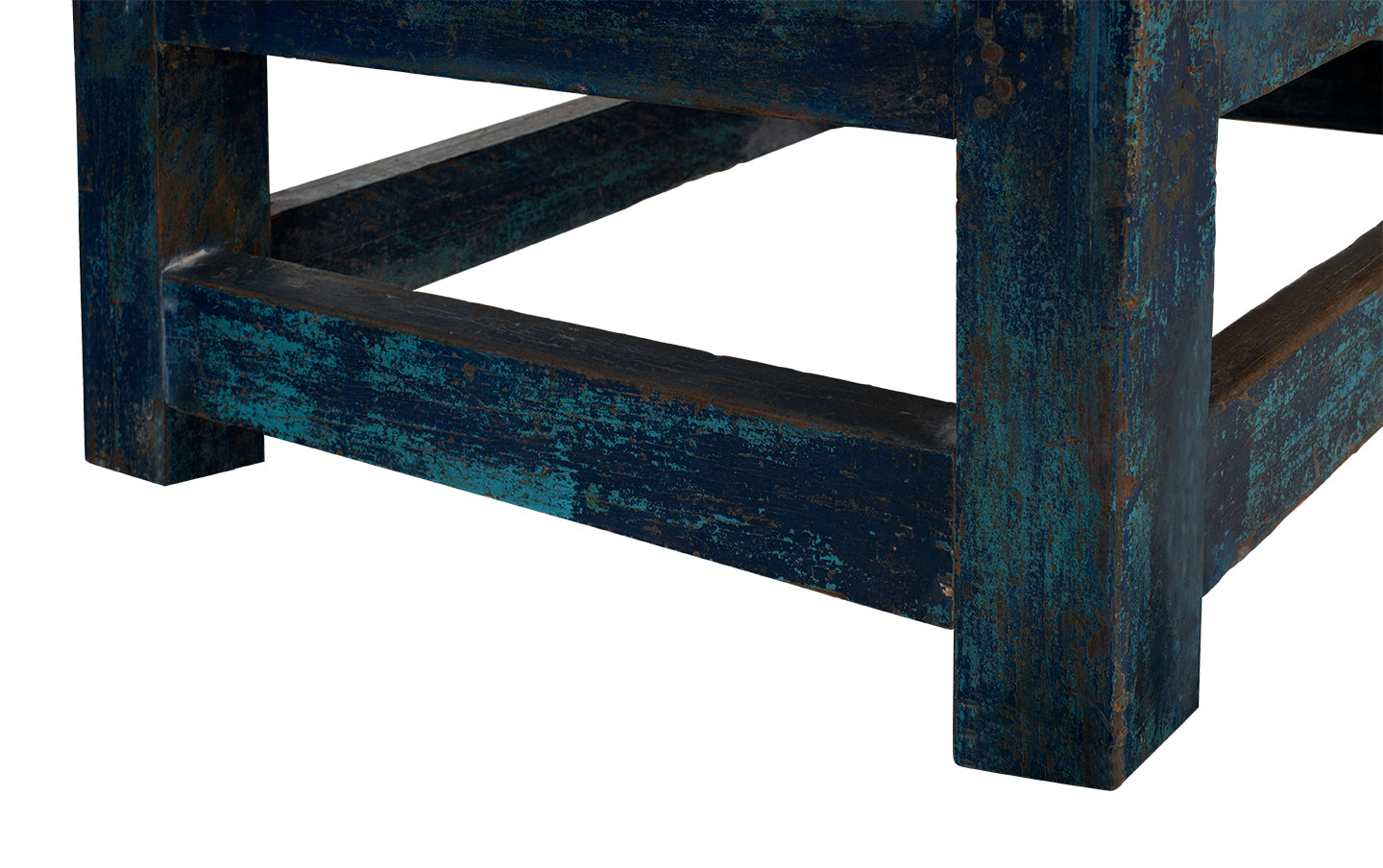 Paint Patina Shop Table as Coffee Table