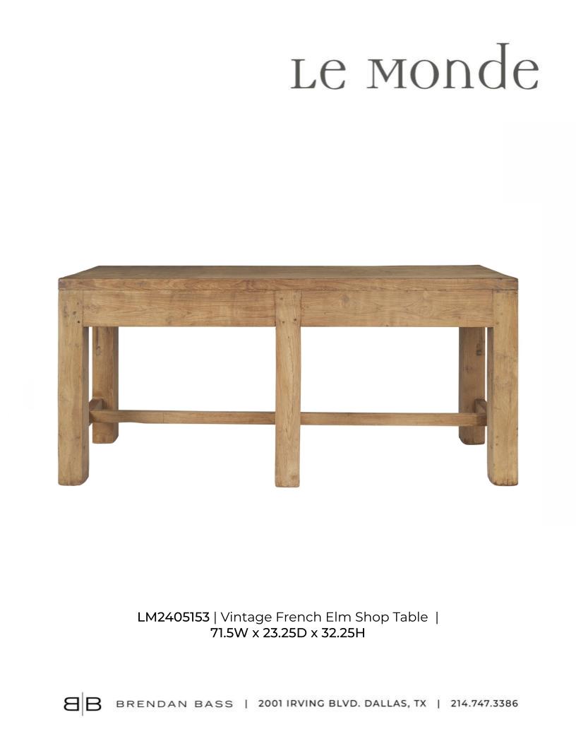 Vintage Elm Shop Table