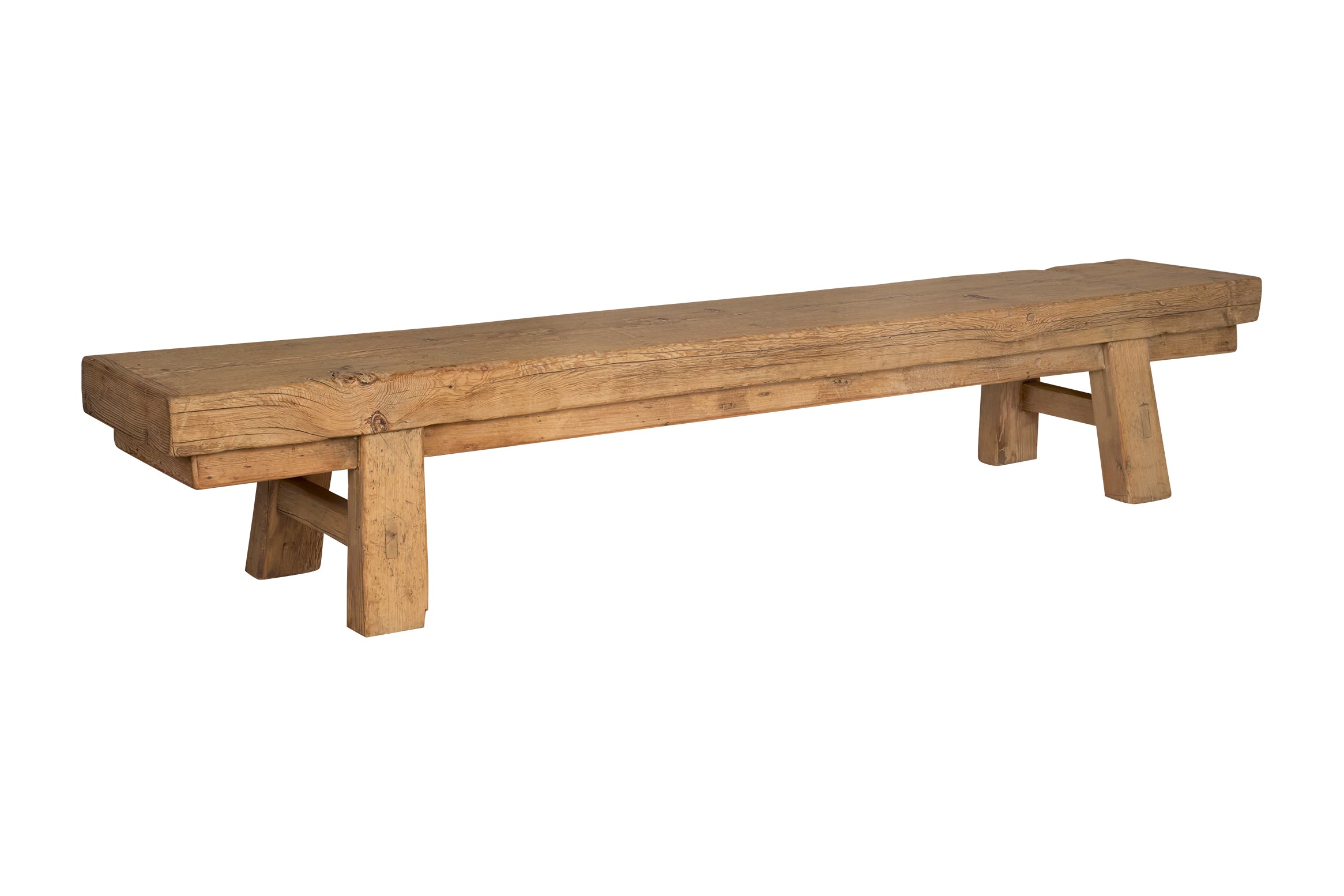 Monumental Reclaimed Elm Bench