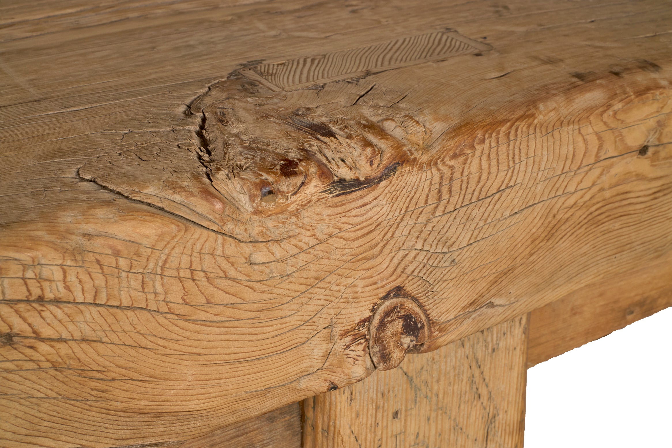 Monumental Reclaimed Elm Bench