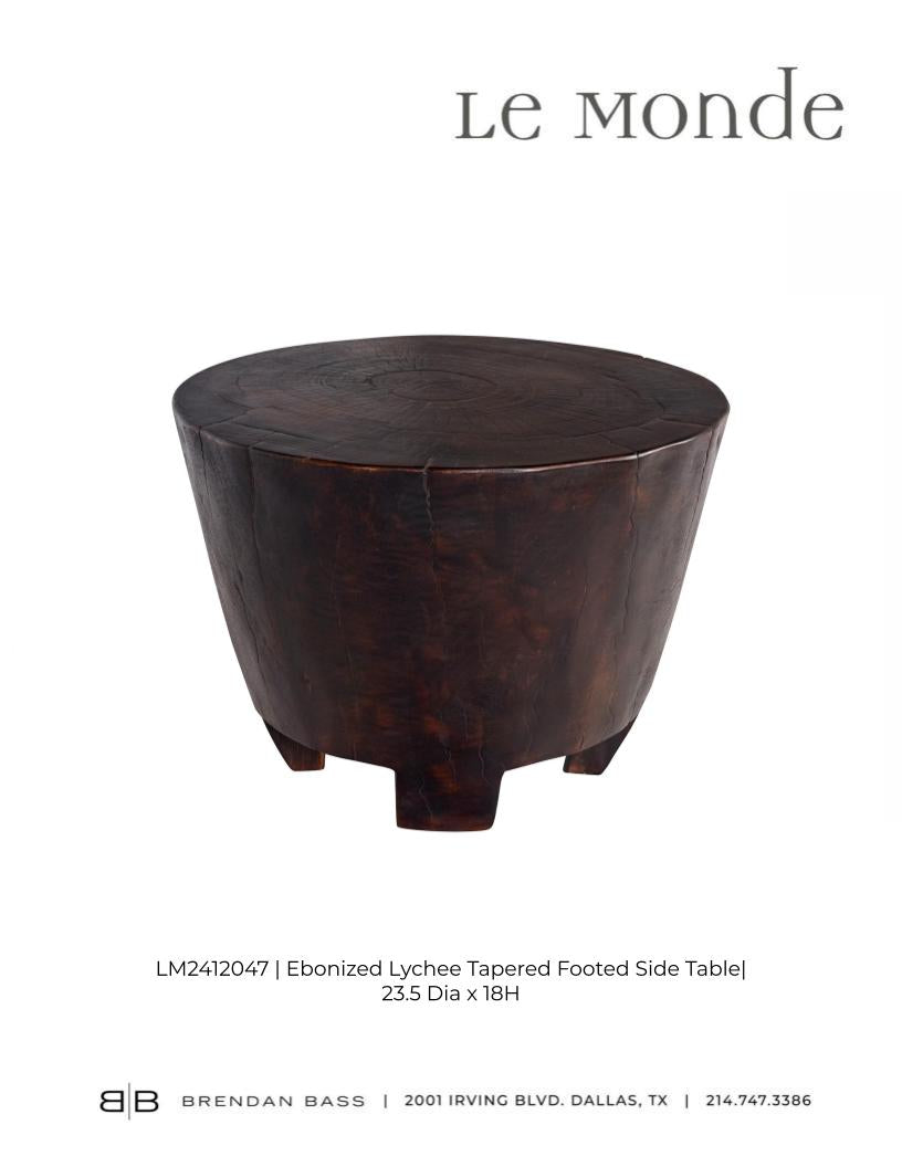 Ebonized Lychee Tapered Footed Size Table