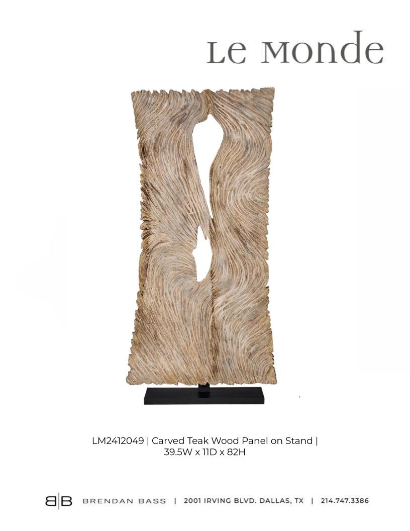 Carved Teak Wood Wall Panel