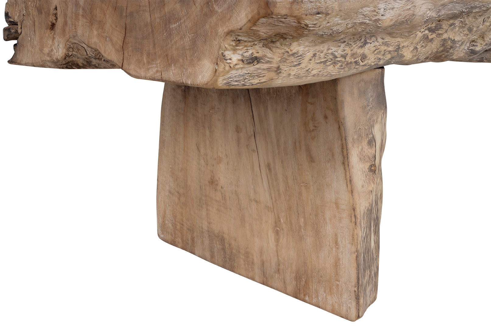 Organic Form Coffee Table in Bleached Lychee Wood