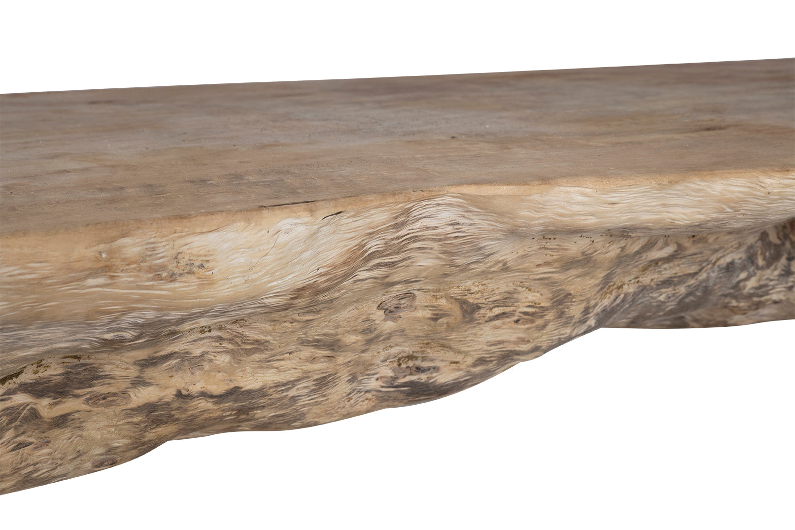 Organic Form Coffee Table in Bleached Lychee Wood