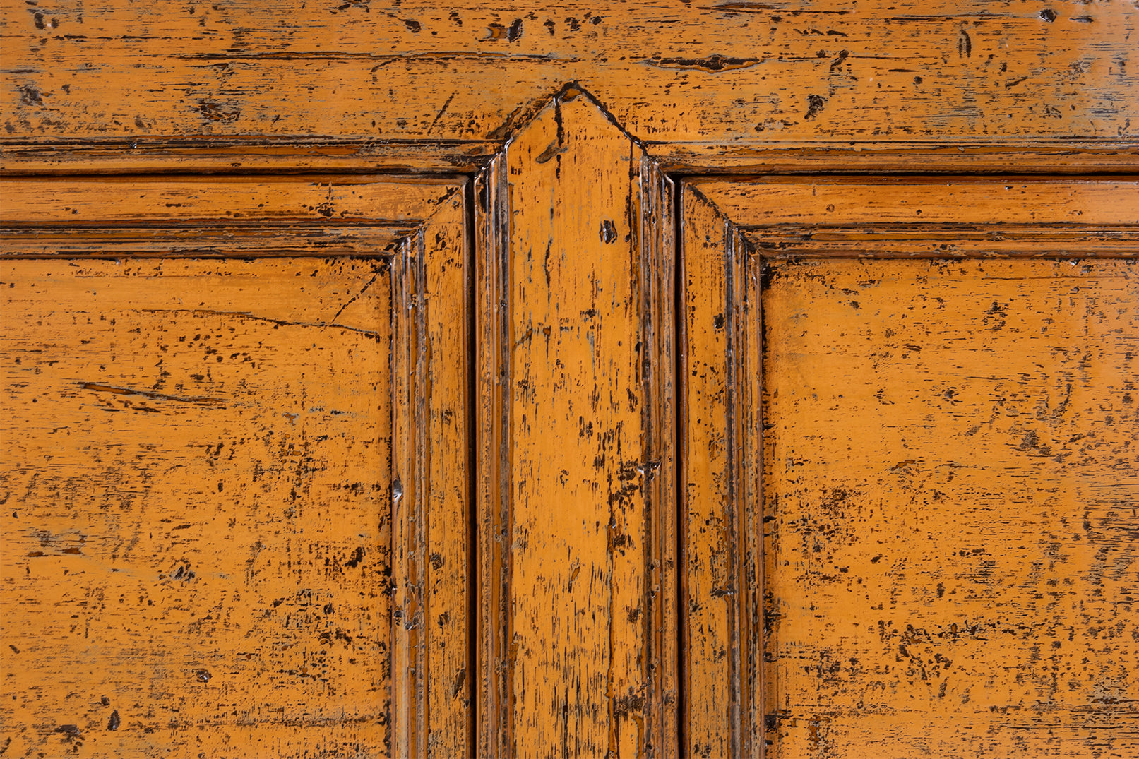 Mustard Lacquered Four Door Server in Original Paint Patina