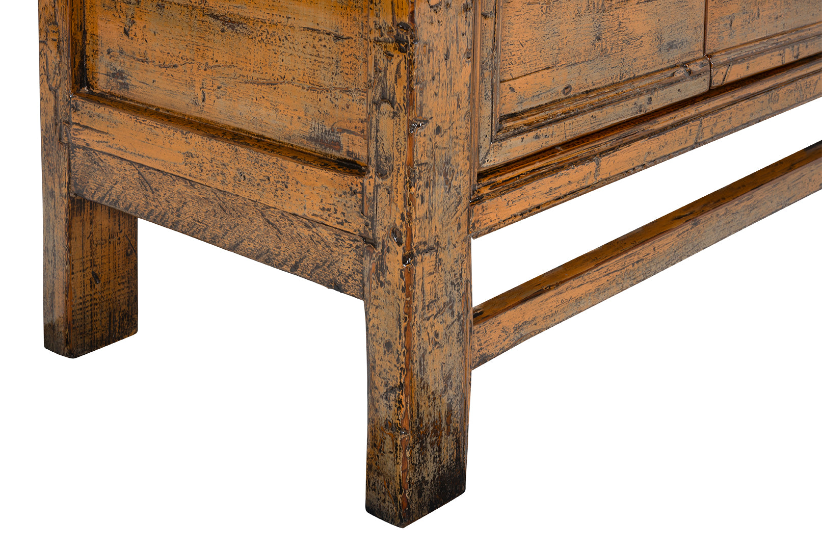 Mustard Lacquered Four Door Server in Original Paint Patina