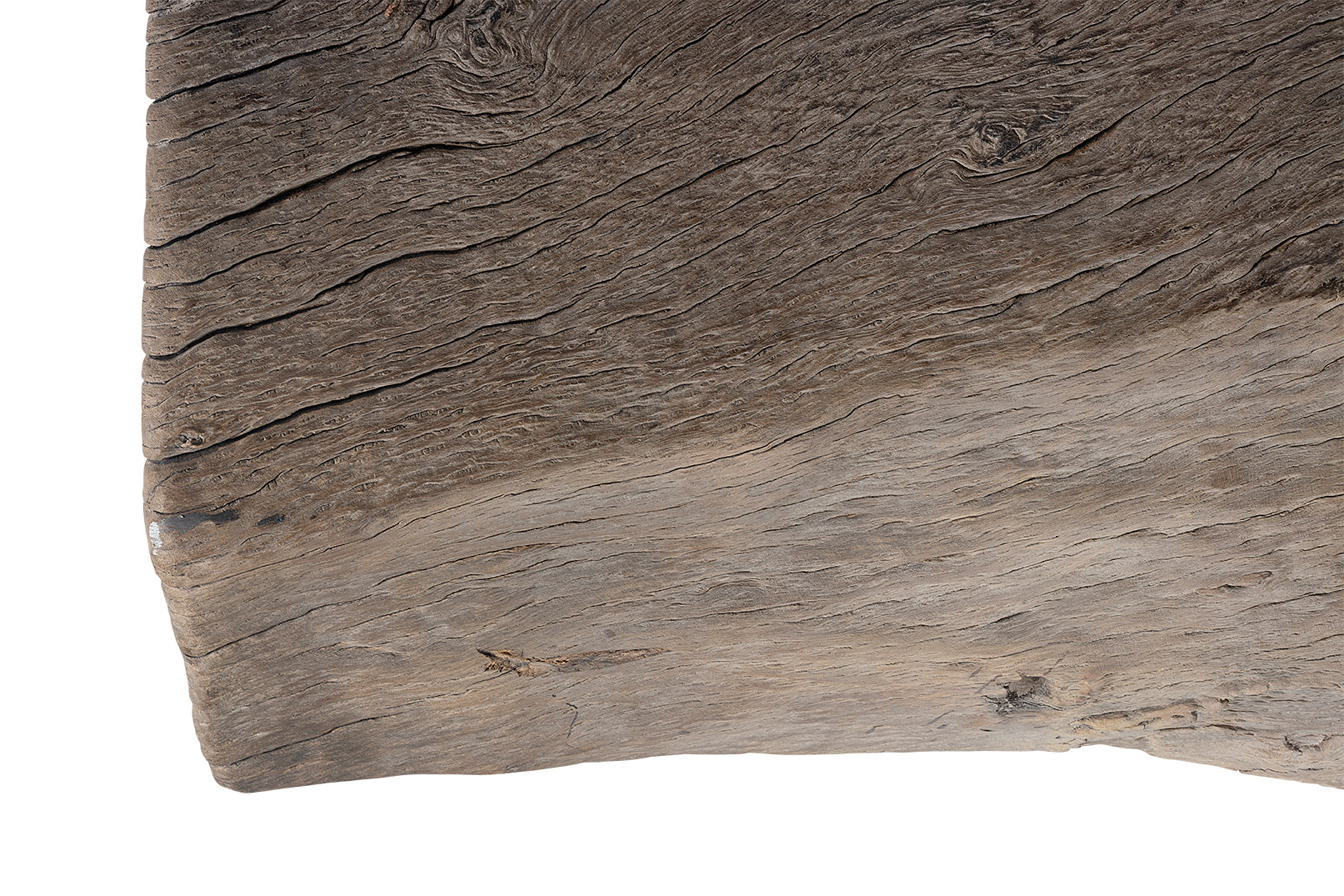 Teak Coffee Table on Metal Base in Bleached Finish