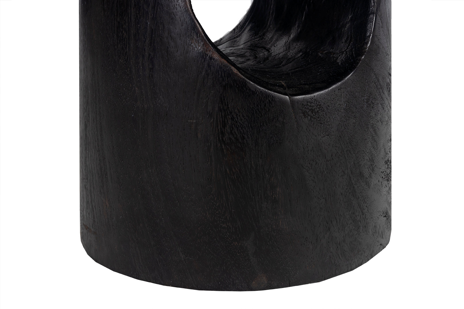 Ebonized Open Form Wood Side Table