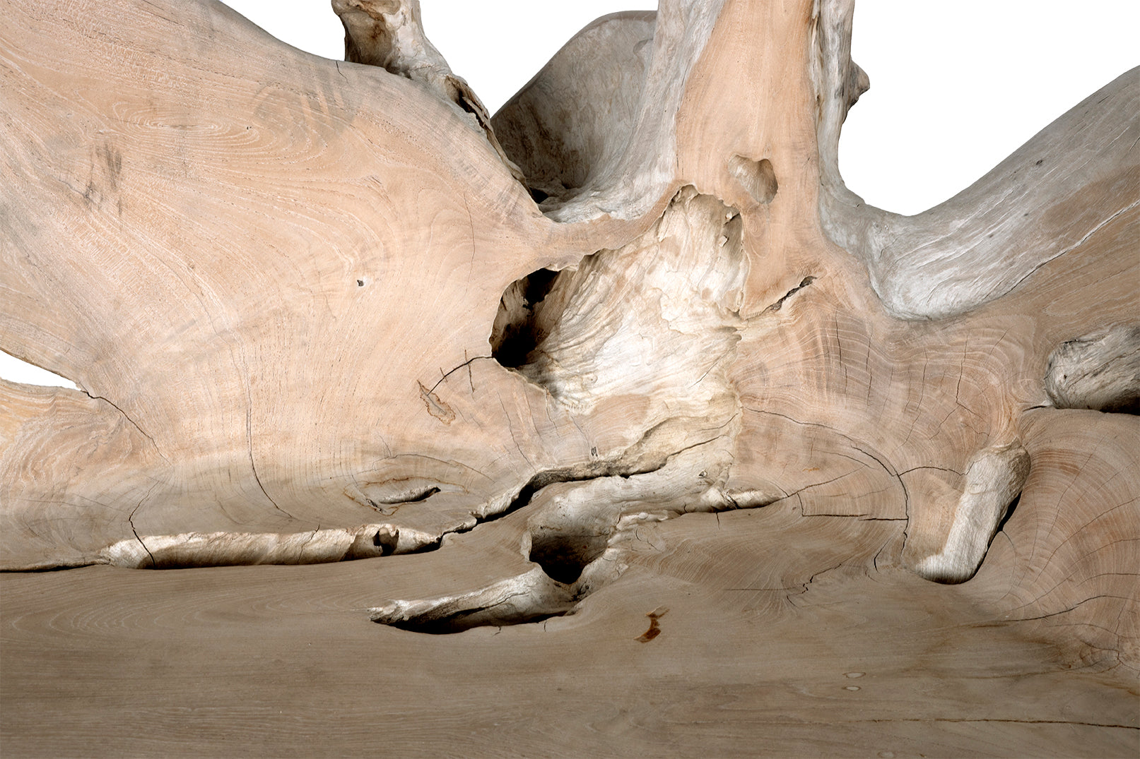 Monumental Teal Wood Outdoor Bench