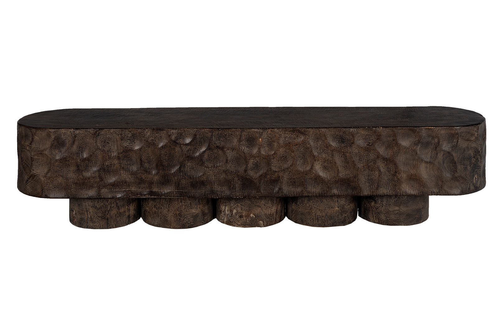 Stained Multi-Plinth Base Bench with Dimple Detail