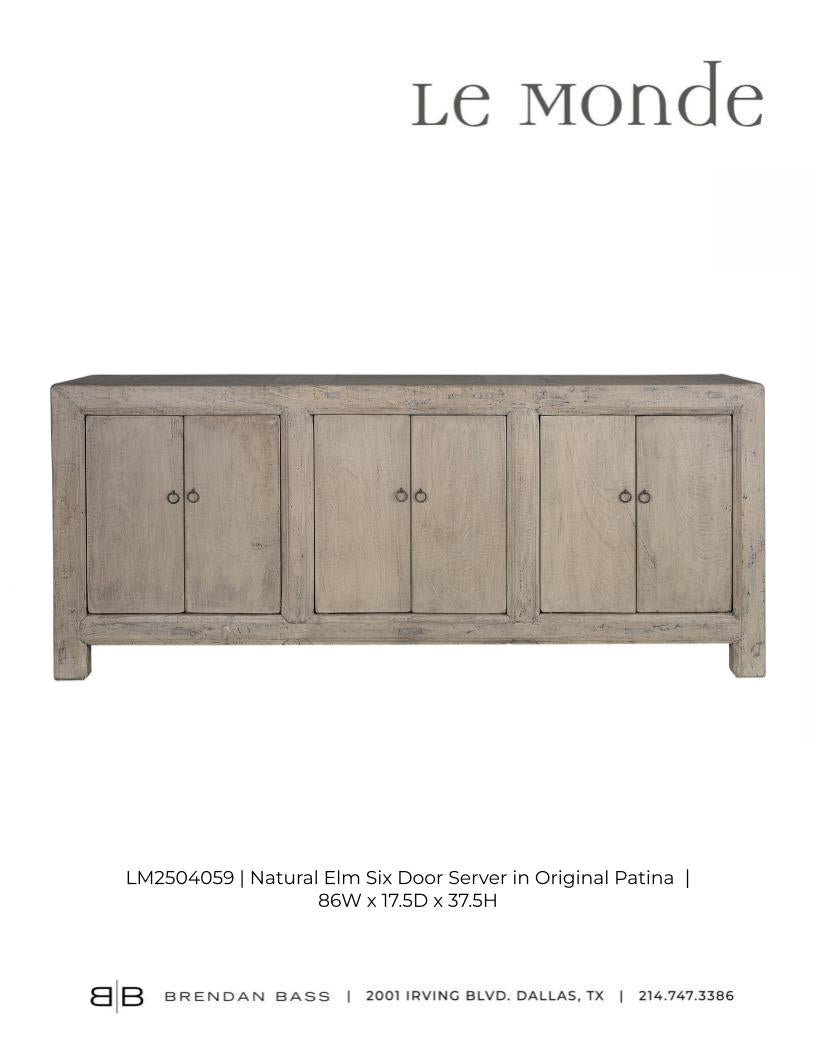 Natural Elm Six Door Server