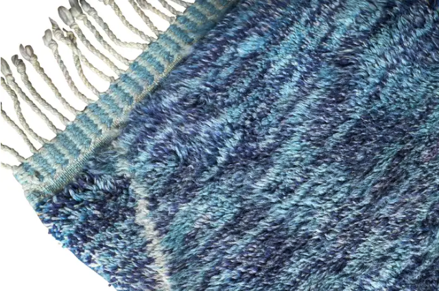 Moroccan Berber Rug in Cerlulean Weave