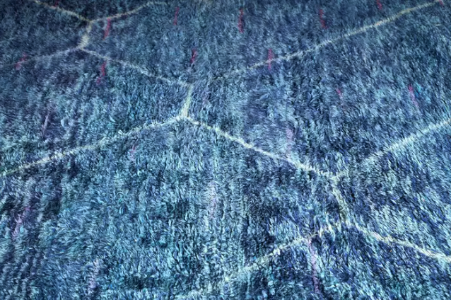 Moroccan Berber Rug in Cerlulean Weave