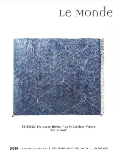 Moroccan Berber Rug in Cerlulean Weave