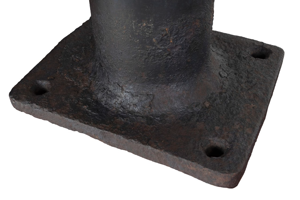 Large Vintage Quay Side Bollard with Limestone Top