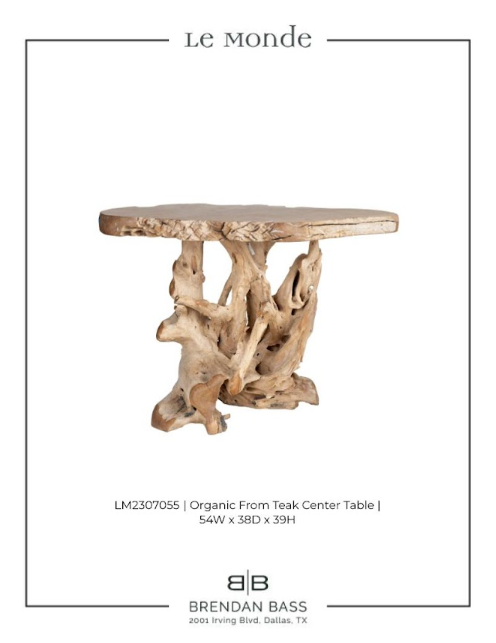 Organic Form Teak Center Table