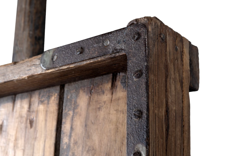 Rustic Wood Panel with Handles