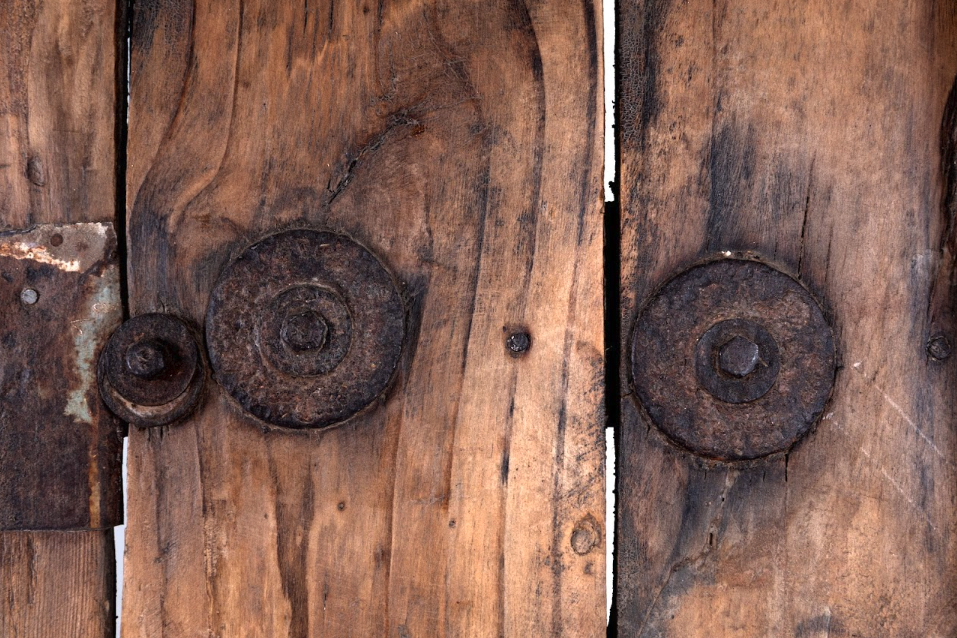 Rustic Wood Panel with Handles