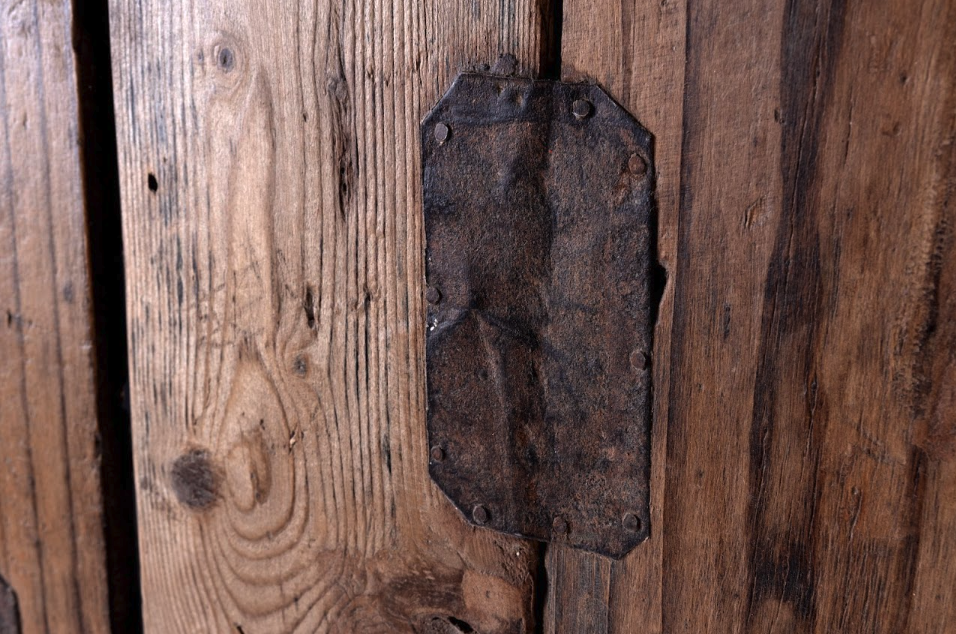 Rustic Wood Panel with Handles