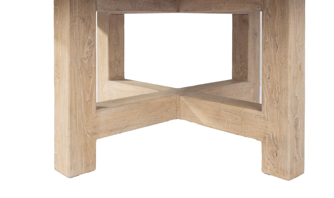 Architectural Dining Table Made from Reclaimed Elm