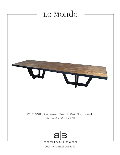 Monumental French Floor Board Dining Table
