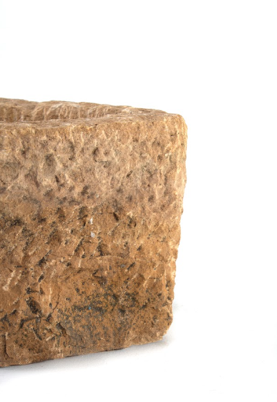 Hand-Carved Stone Milling Bowl, Square